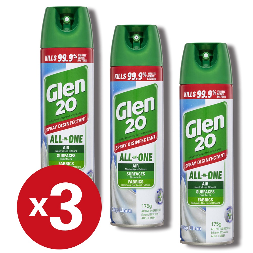 Dettol Glen 20 Disinfectant Spray Surface Crisp Linen spray 175g Buy