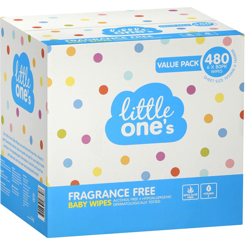 2x Little One’s Fragrance Free Baby Wipes Buy Nappies & Changing 1883703