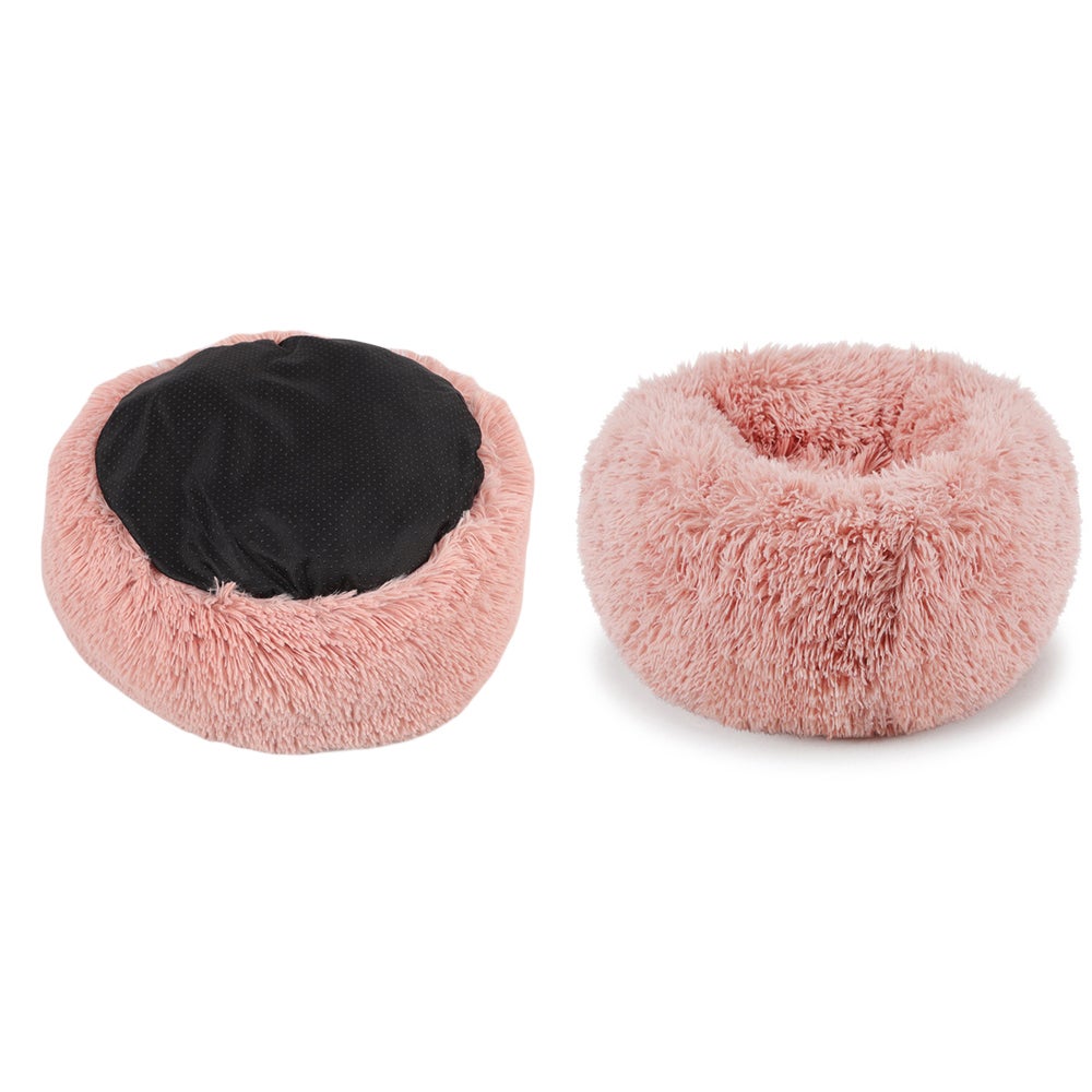 Pet Dog Cat Calming Bed Warm Soft Plush Round Nest Comfy ...