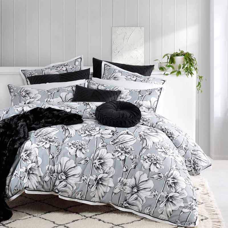 Logan and Mason Jacinta Silver Quilt Cover Set 9315102176920