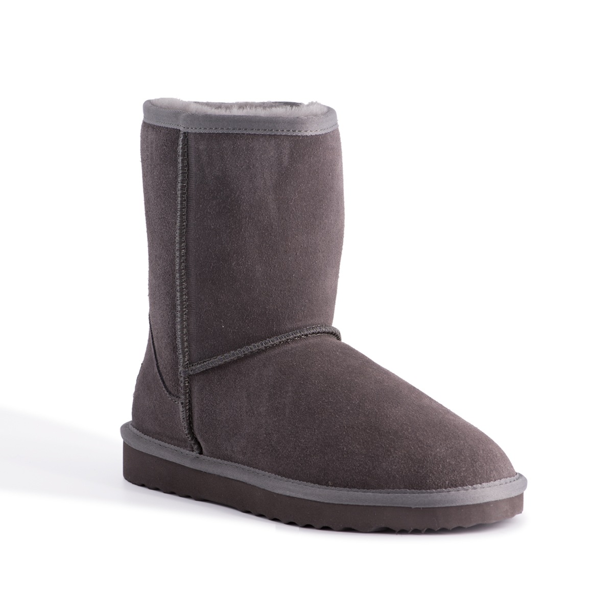 AUS WOOLI UGG MID CALF ZIP-UP SHEEPSKIN BOOT - Grey | Buy Women's UGG ...