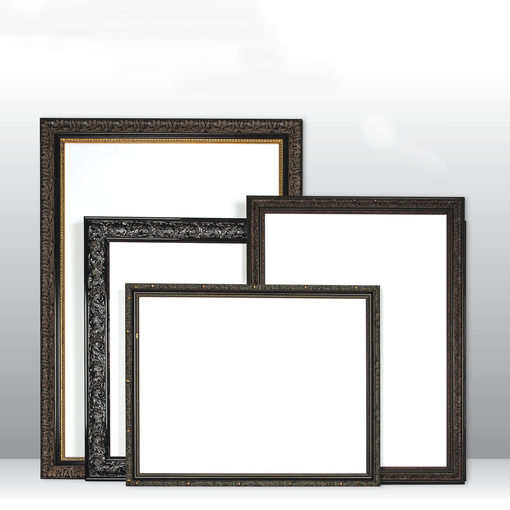 Wooden Ornate Black, Classic black, photo frame B1(70x100cm), B2