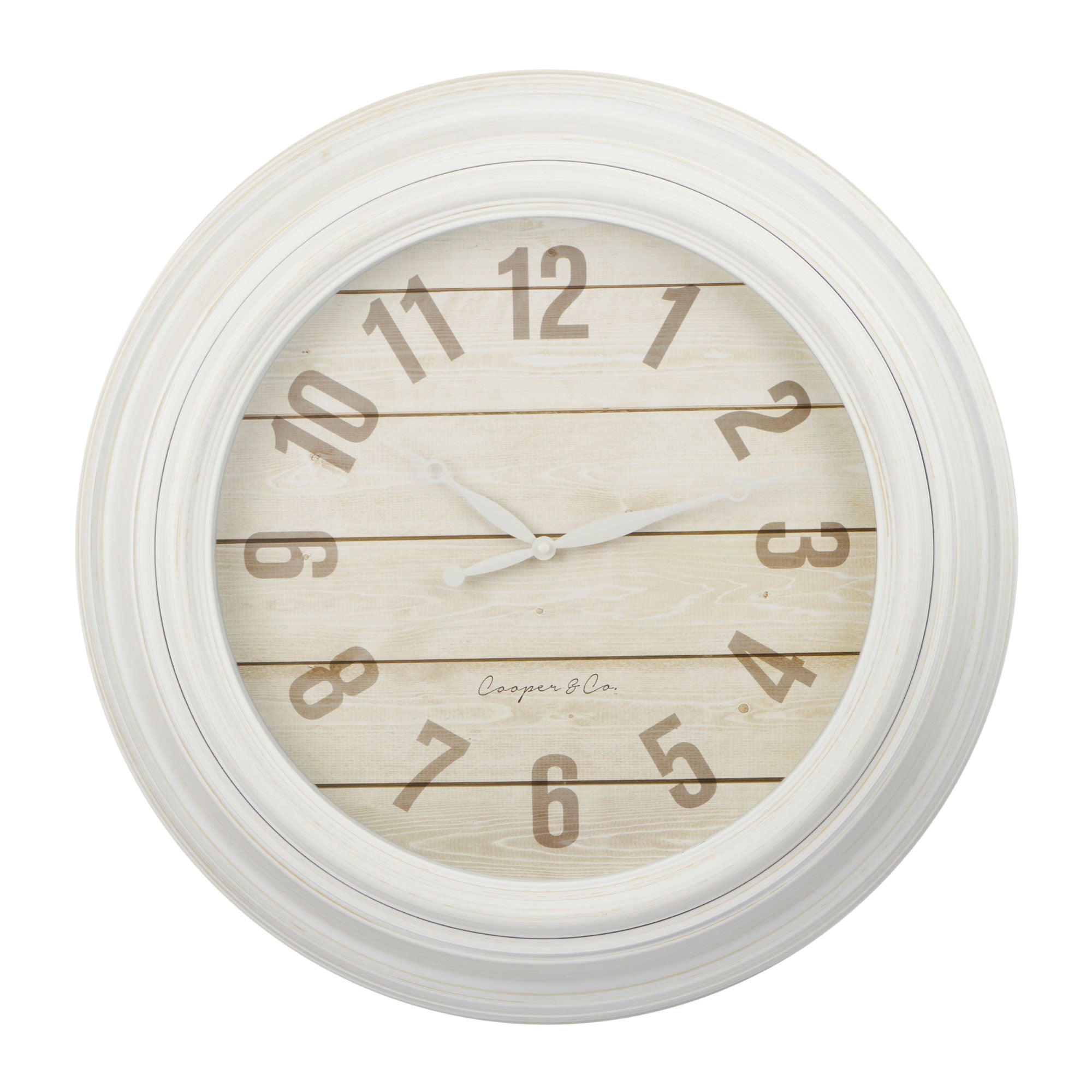 Cooper & Co. 60cm White Jumbo Wall Clock Buy Wall Clocks 9324298141346