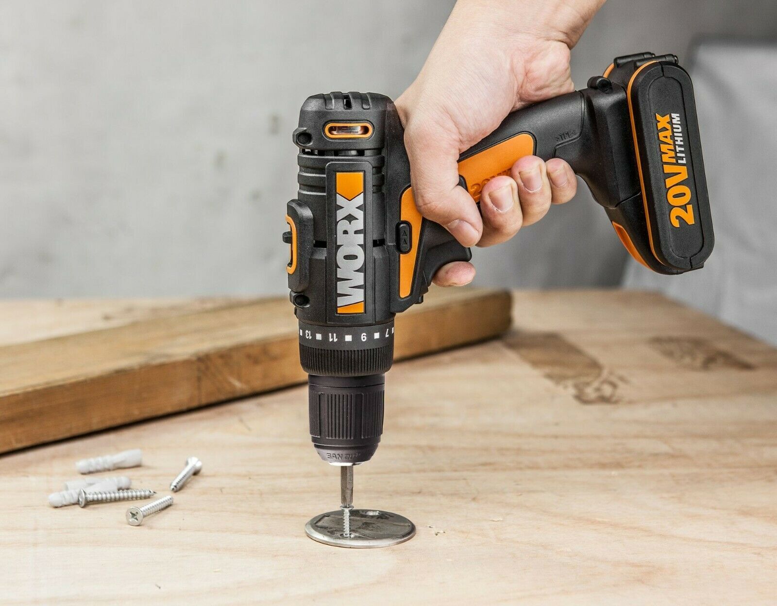 WORX 20V 10mm Drill Driver Kit , 35 pce accessories, 1 x battery
