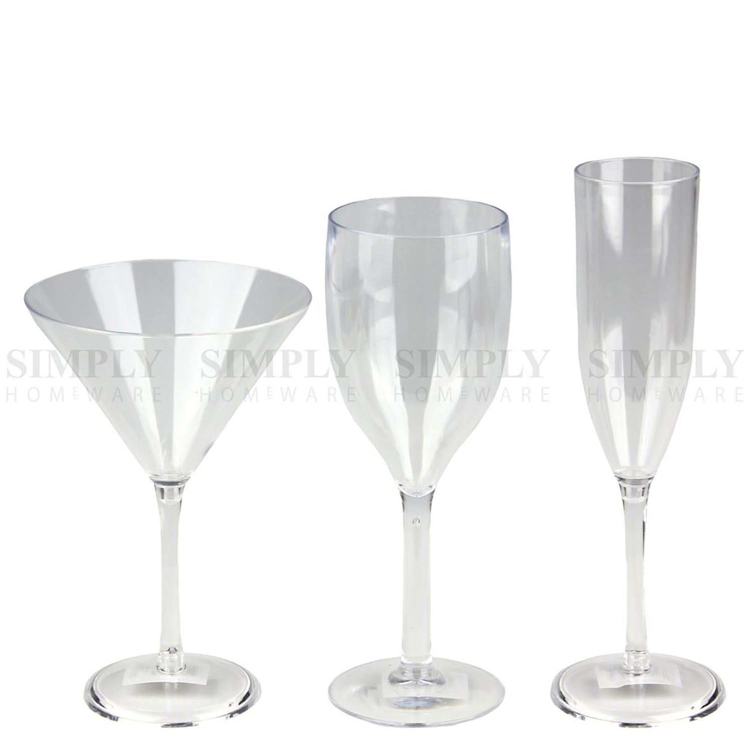 40 Pack Clear Plastic Martini Glasses 6oz Disposable