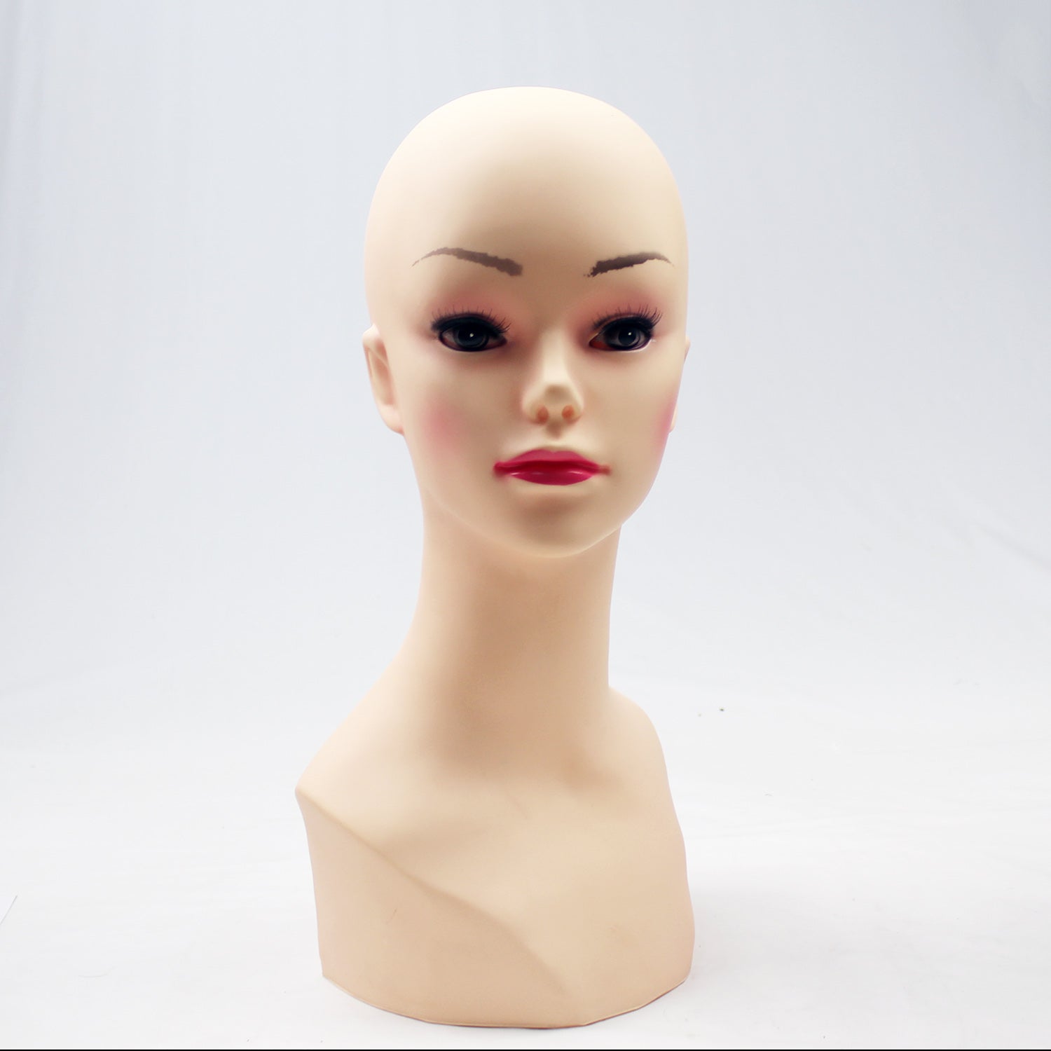 Mannequin Head Stand Female Makeup Display Model Plastic Manikin Wig