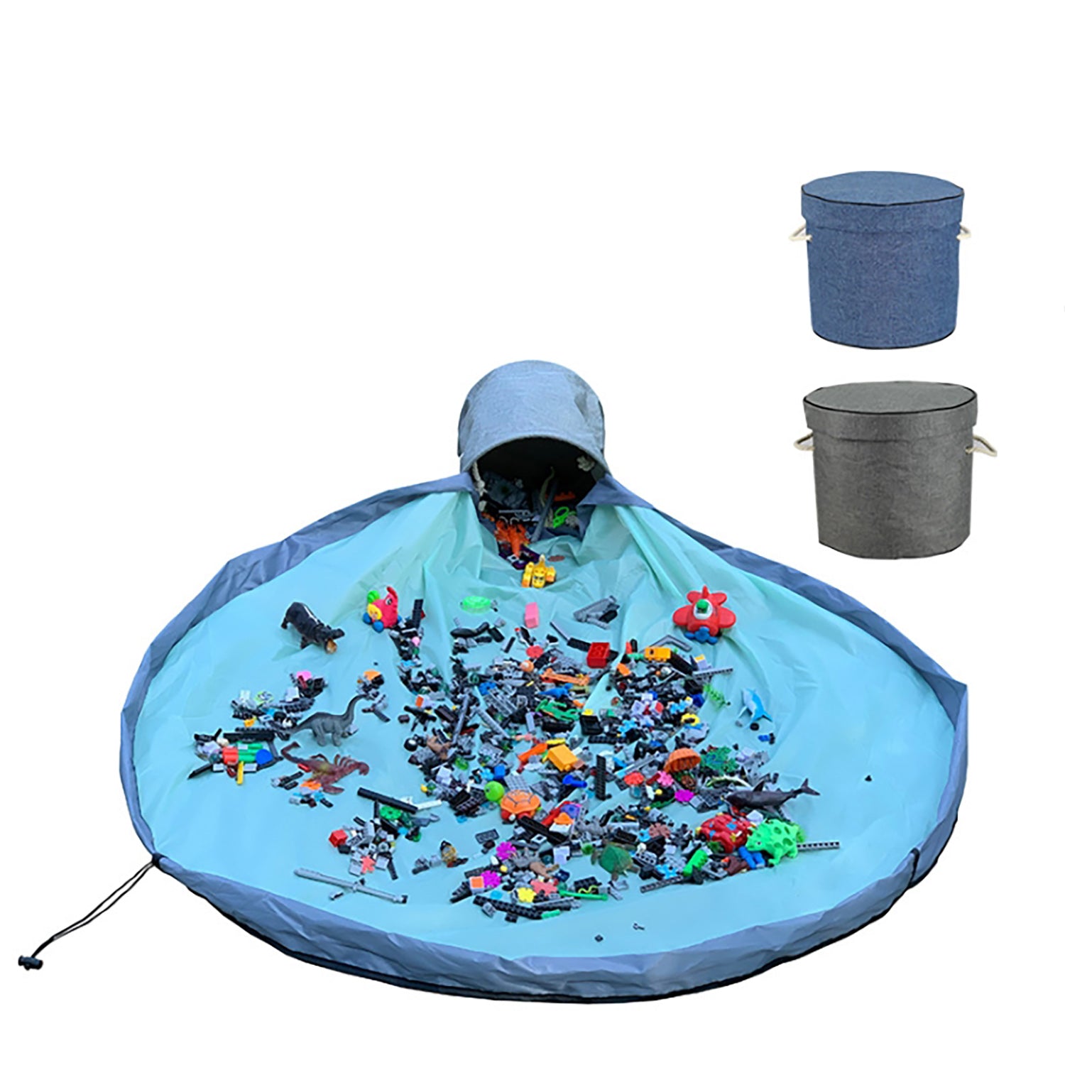 Truboo Kids Play Mat Bag Toy Storage Organiser Portable Lego Drawstring