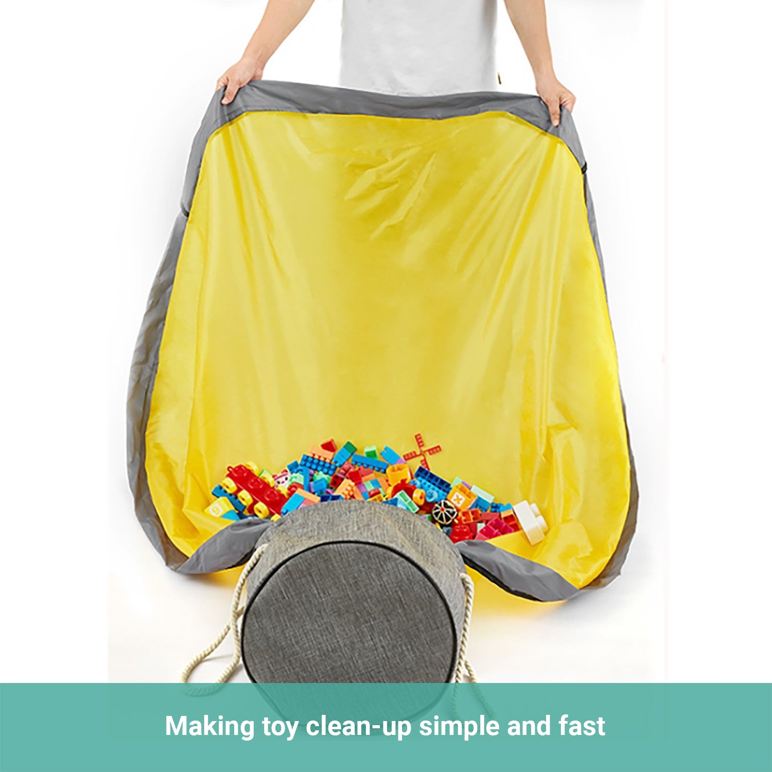 Truboo Kids Play Mat Bag Toy Storage Organiser Portable Lego Drawstring