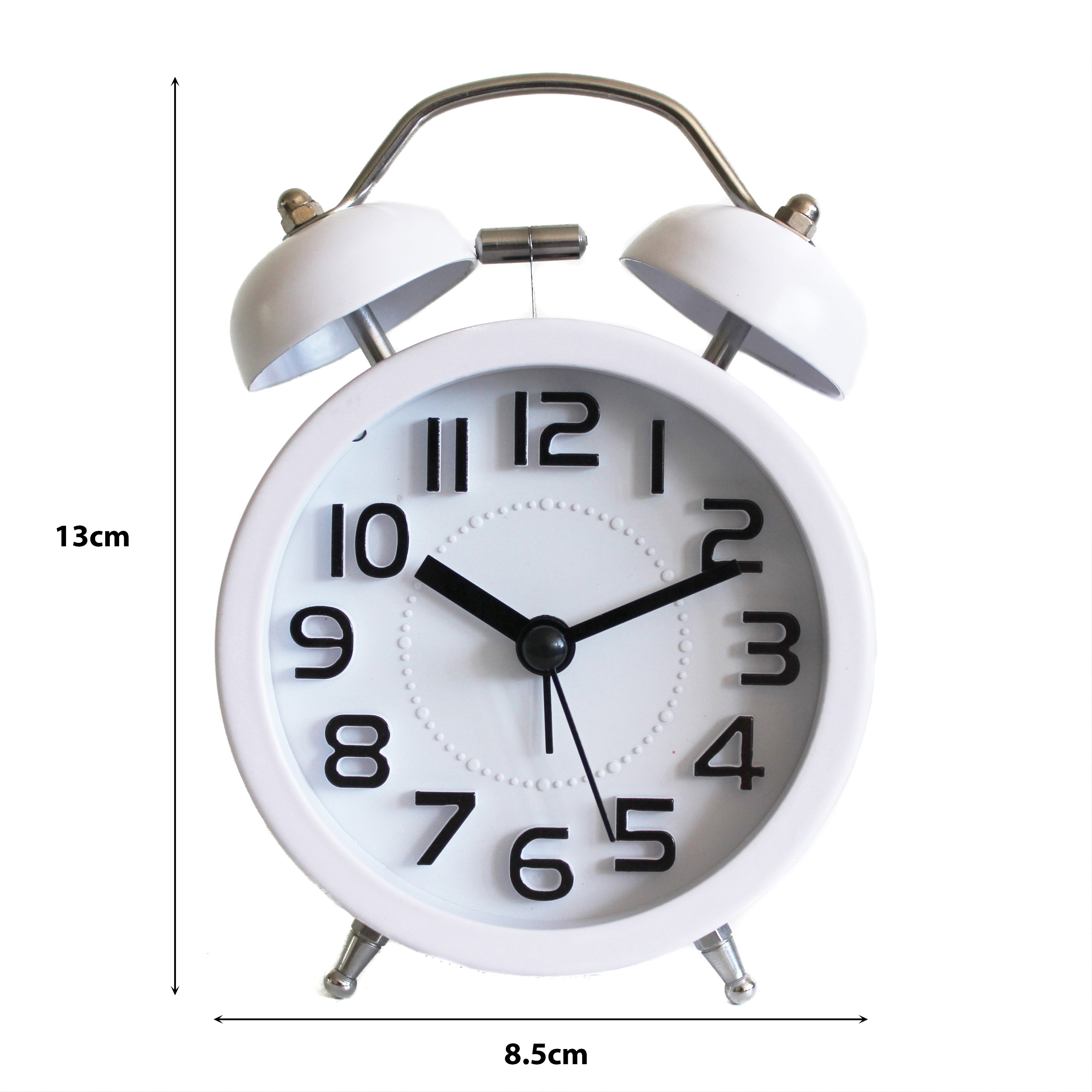 Twin Bell Alarm Clock Loud Clocks Silent Vintage Retro Battery Bedside Analogue Buy Table