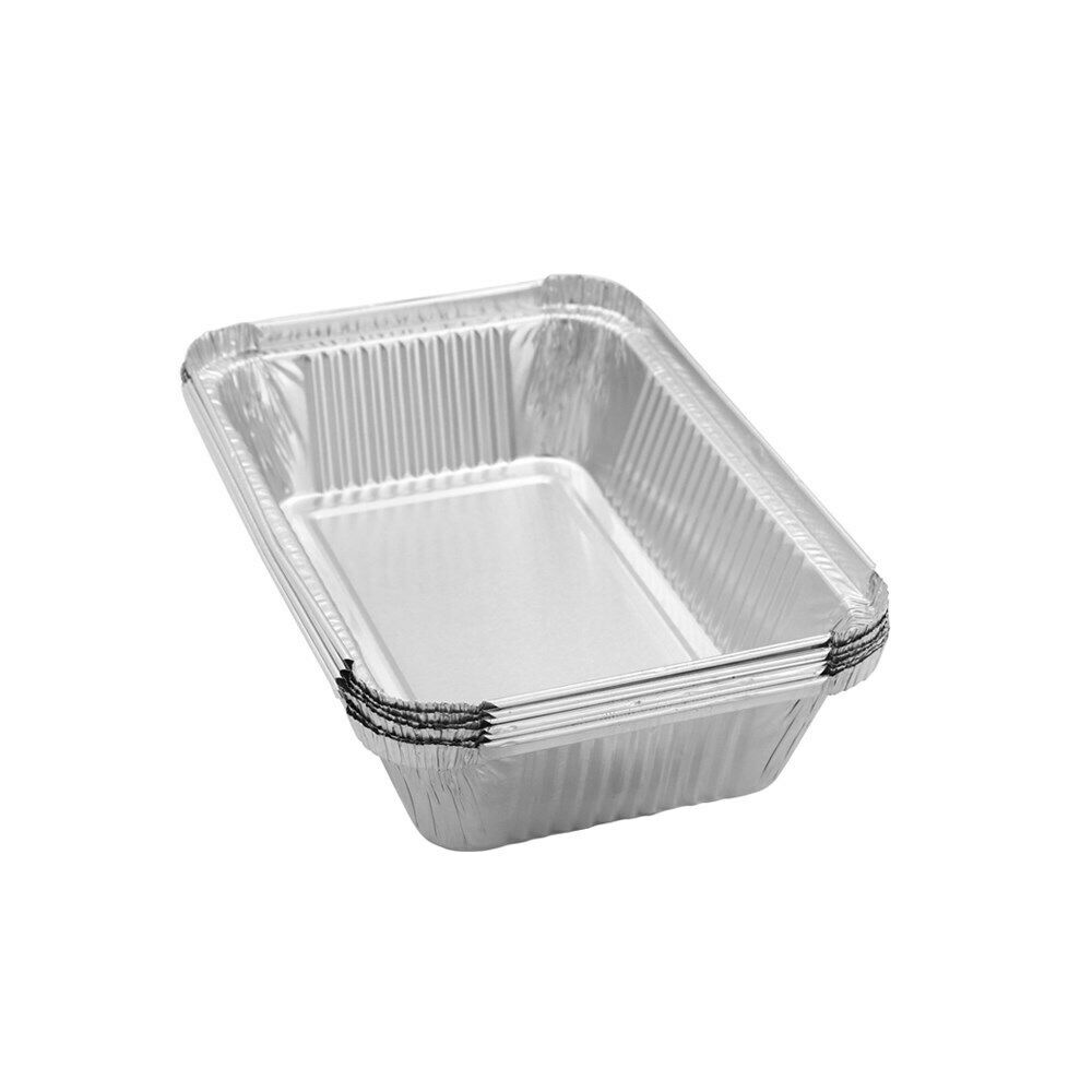 30 x Aluminium Foil Container w Lid Baking Tray Oven Roast BBQ Food