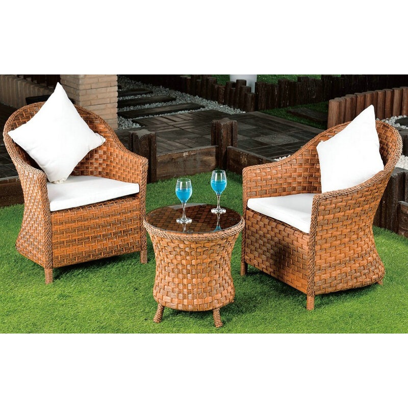 AINPECCA 1 Set PE Rattan Patio Garden Furniture Including 2x Club Chair