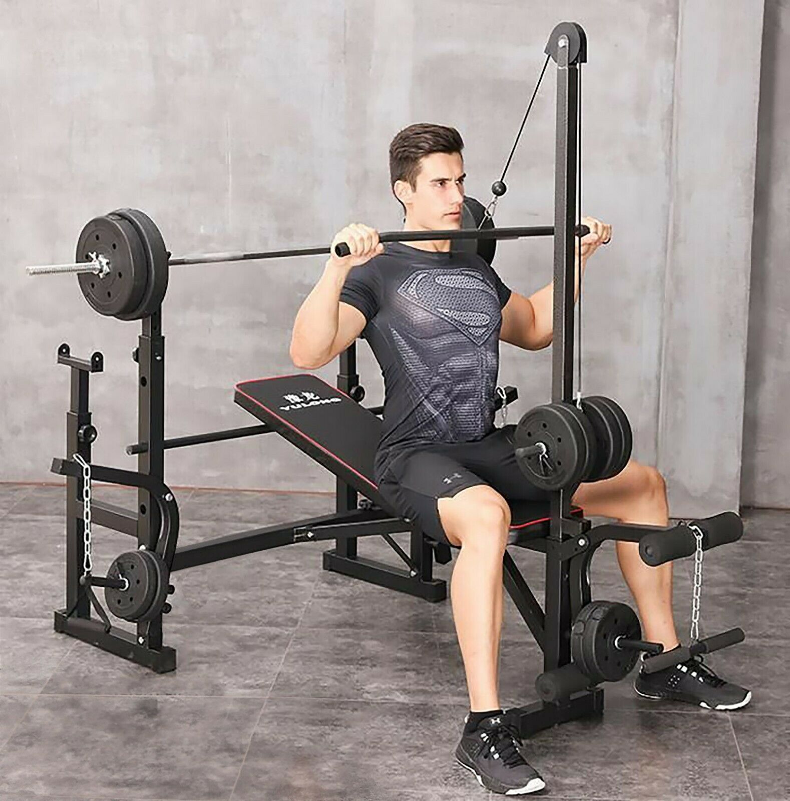 MultiFunction Weight Bench Press Adjustable Fitness Exercise Bench