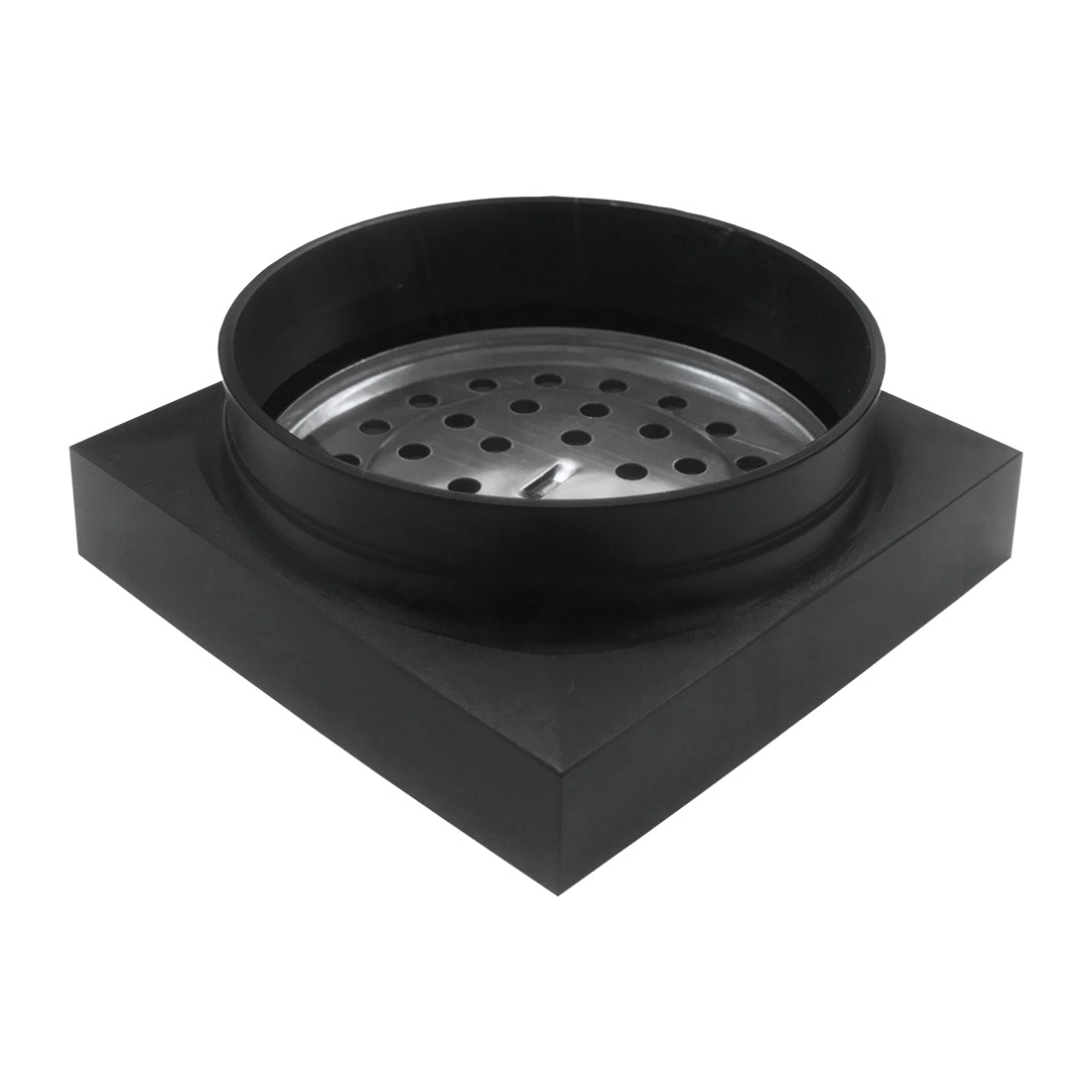 100MM BATHROOM SHOWER SMART TILE INSERT FLOOR WASTE DRAIN MATTE BLACK ...