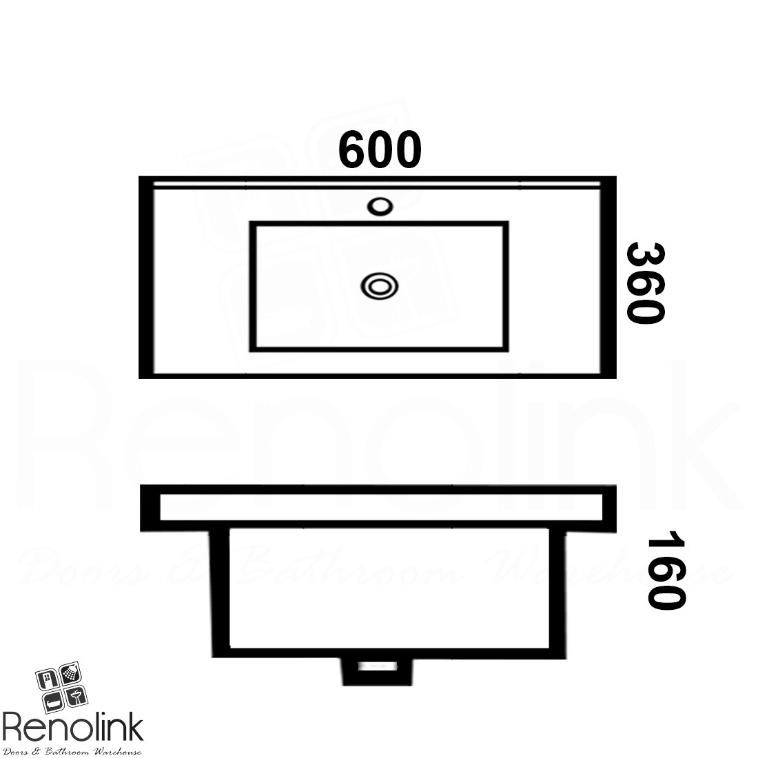 LUCENA 600mm Slimline Narrow Bathroom Vanity Cabinet ...