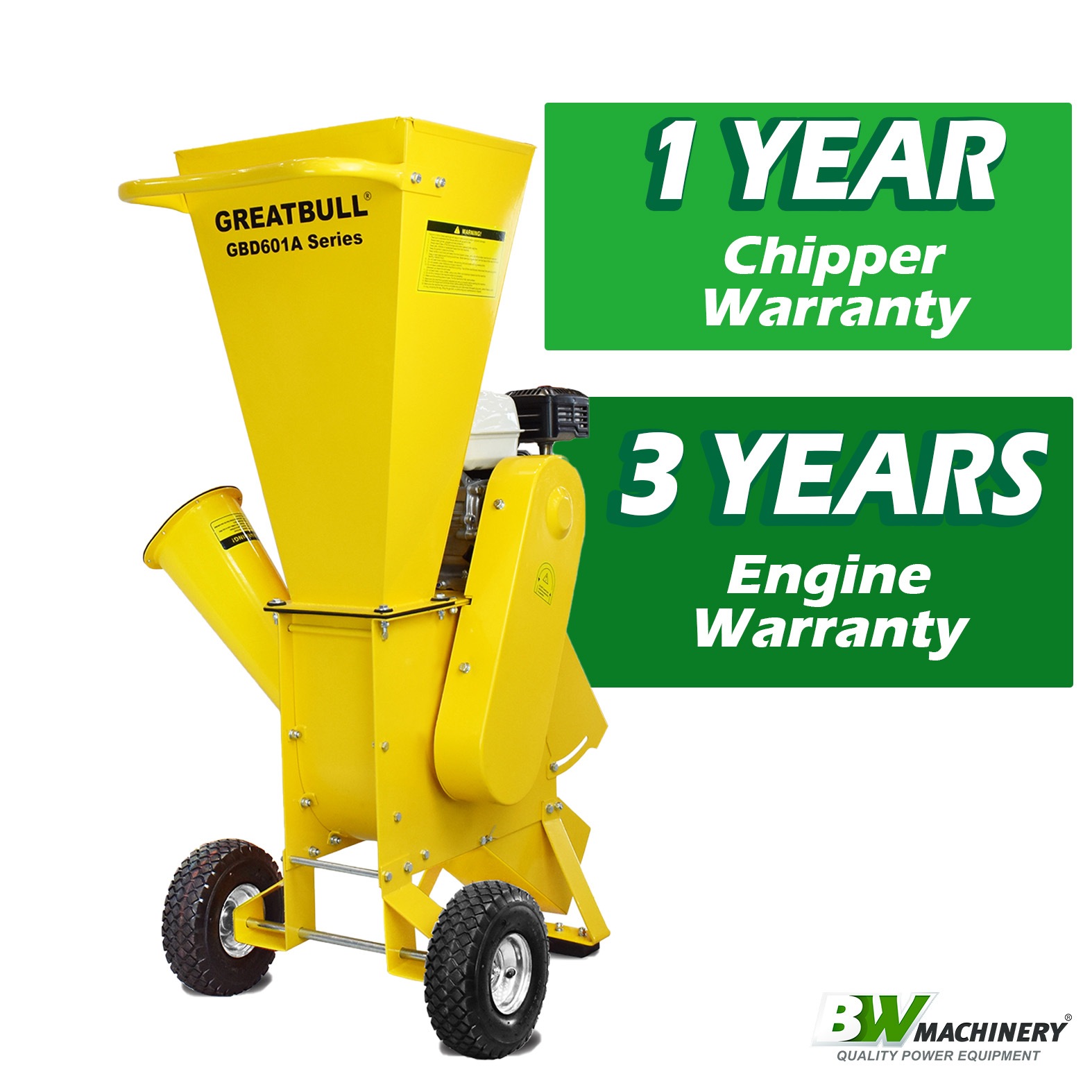Greatbull GBD601AH Chipper Shredder/Mulcher Honda GX200 6.5hp Engine