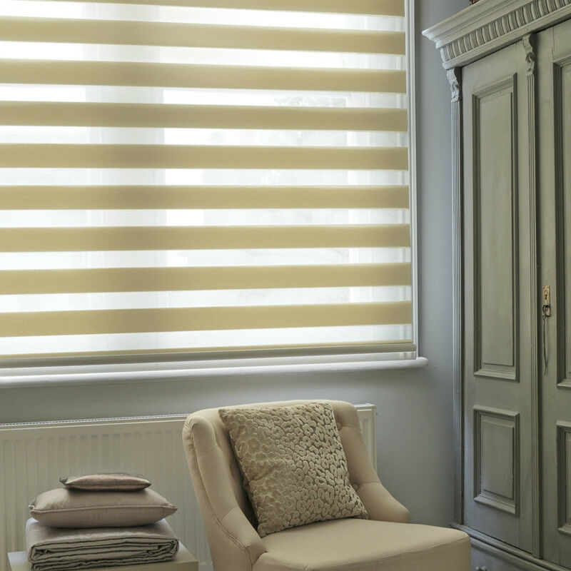 Commercial Quality Zebra Roller Blind double layer 60180cm Wide 210cm